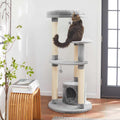 59.5-in Faux Fur Cat Tree Condo Y86698