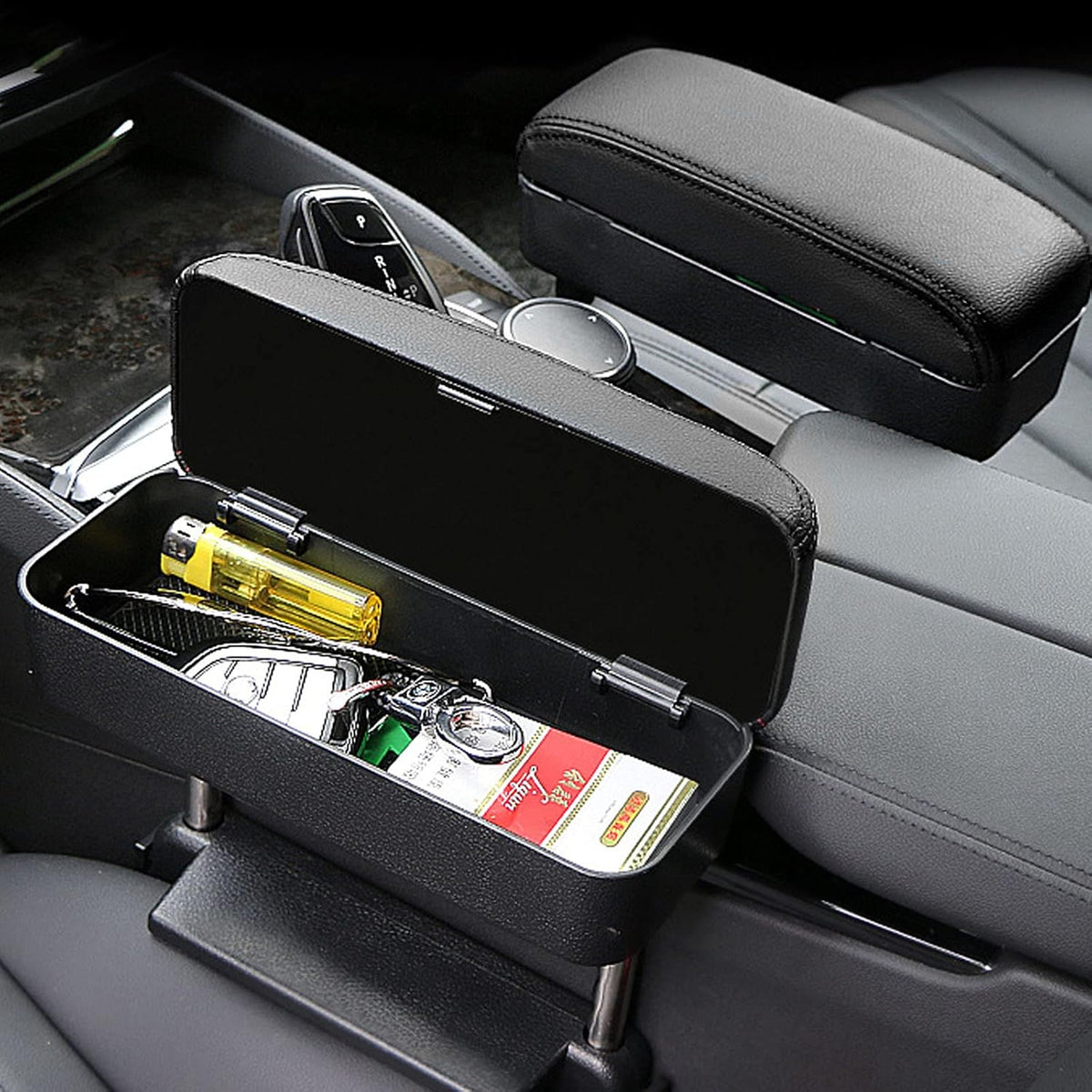 Black Stitching Car Armrest Extender K109