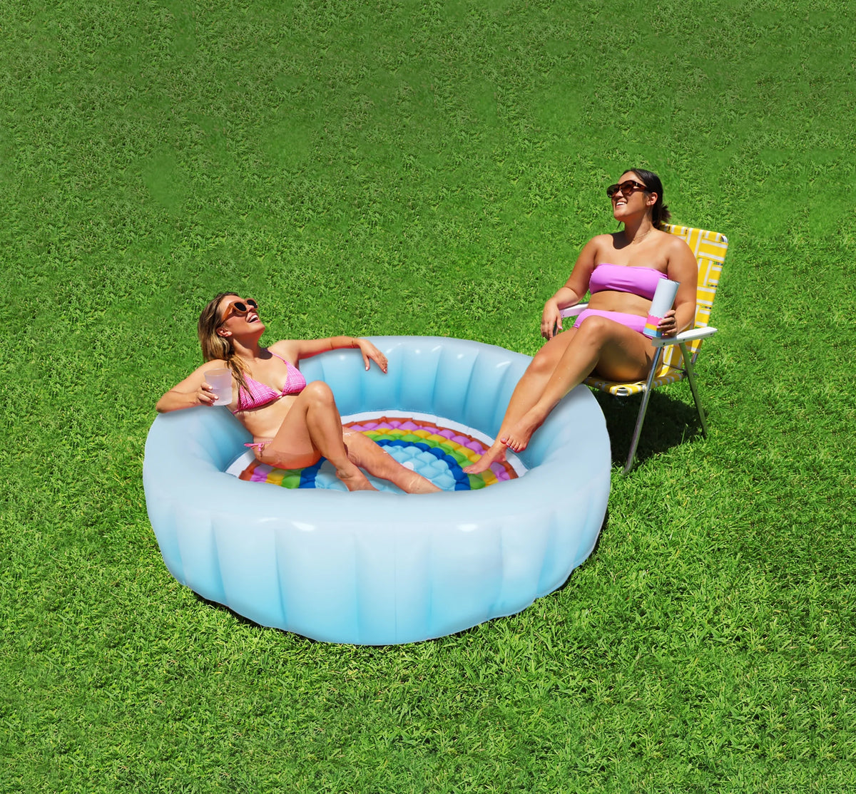 Blue Round Inflatable Swimming Pool U34888