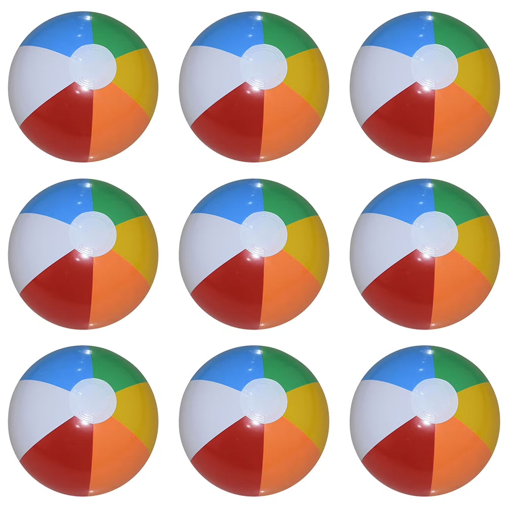 12 Pack Inflatable Rainbow Beach Balls T7317