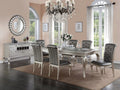 7pc Dining Set Table & 6 Tufted Cushion Chairs E8316