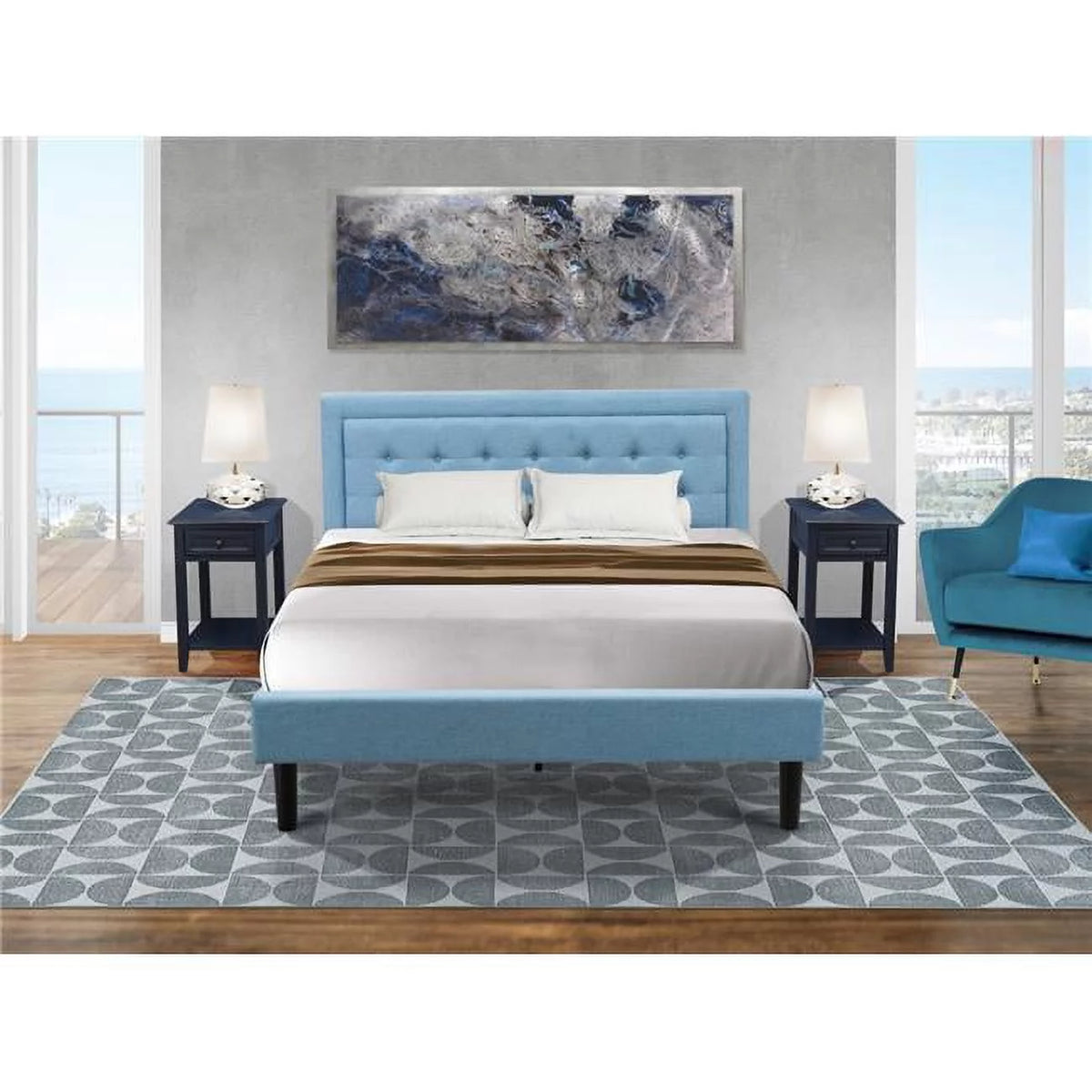 3 Piece Wood Queen Bedroom Set D9925
