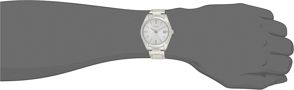 Silver Dial Stainless Steel Watch with Date Calendar and 100m Water Resistant N67451