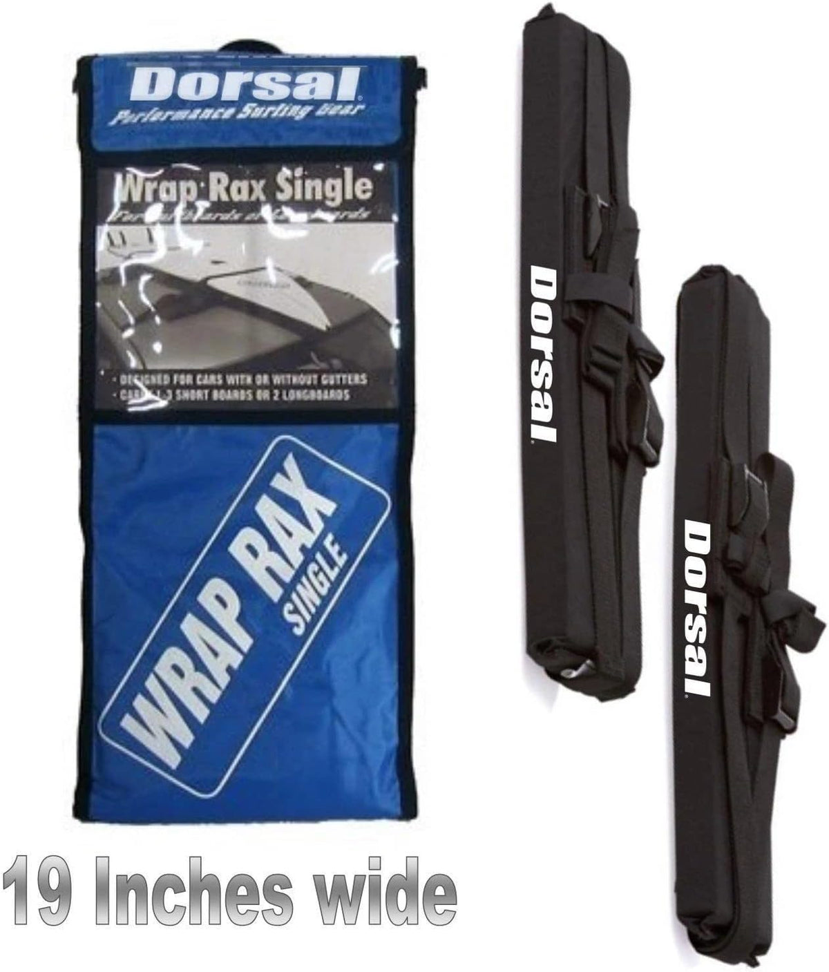 Soft Roof Surfboard Racks with Corrosion Resistant Buckles, Pack of 2 K341