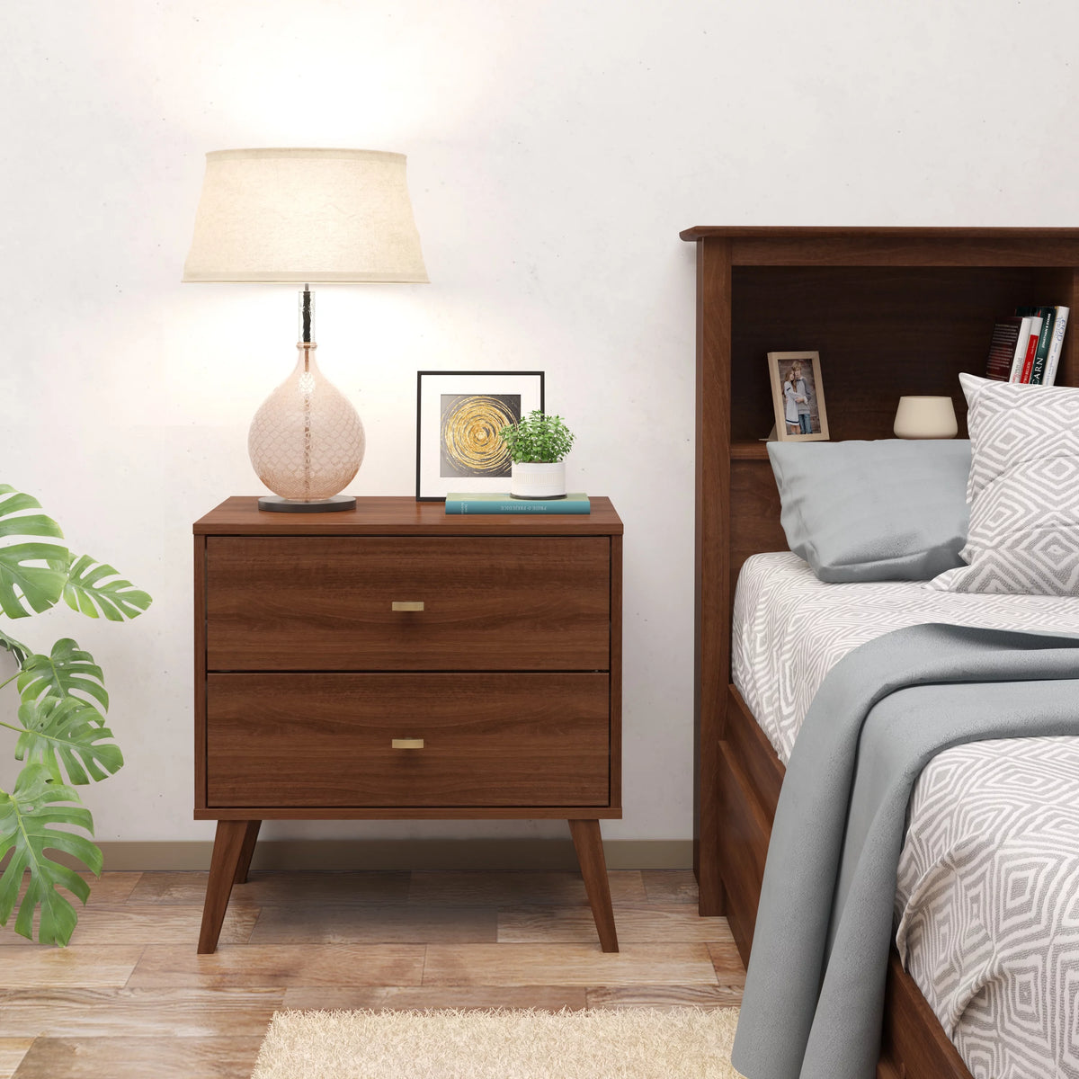 2-Drawer Nightstand D3835