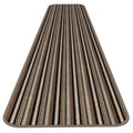 Mocha Brown Stripe Skid-Resistant Carpet Runner 8 ft. x 36 in. V238