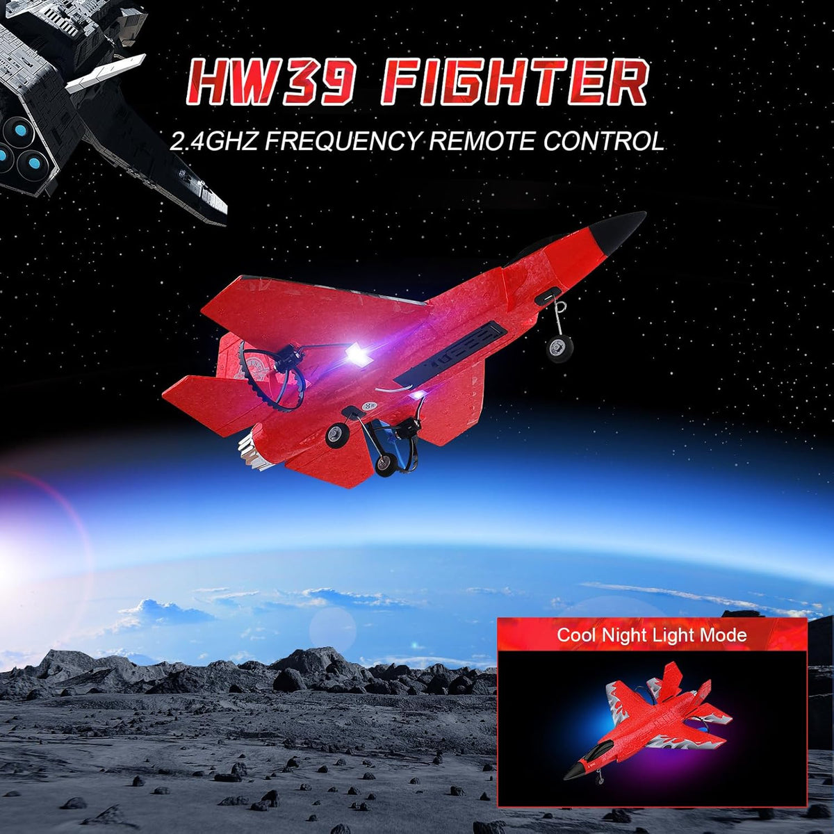 Red 2CH Remote Control Fighter Airplane U87817