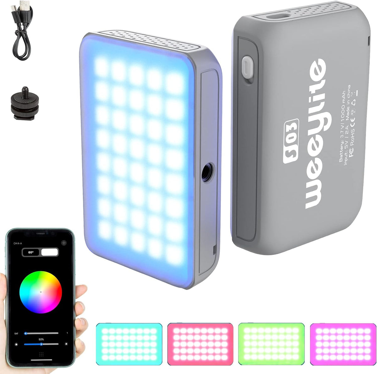 RGB Video Light 2800-6800K Dimmable LED Panel W2257