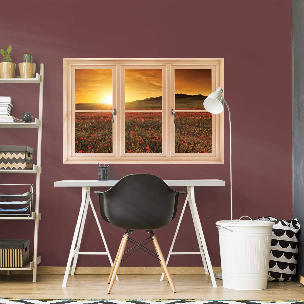 Poppy Field at Sunset Wall Decal D1224