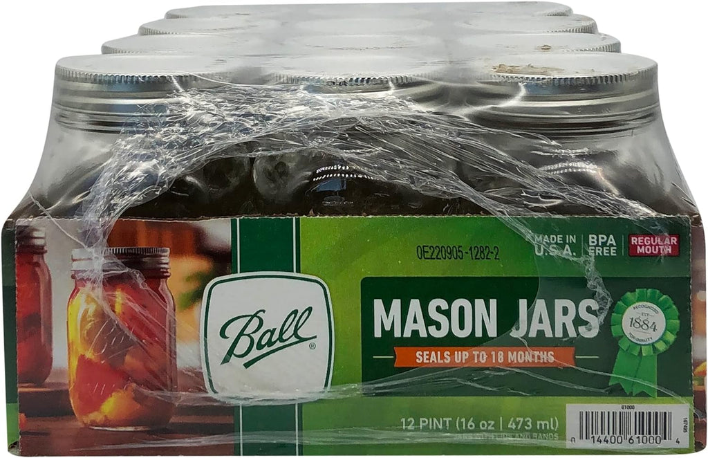 16 oz Regular Mouth Pint Jar Set of 12 C633055