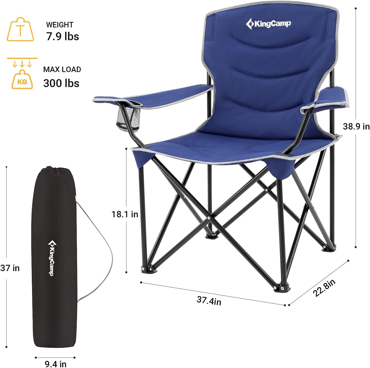 Oversized Heavy Duty Folding Outdoor Chair Y307