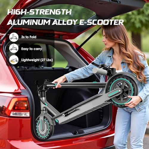 Electric Scooter with 8.5" Honeycomb Tire, Foldable Aluminum Alloy E-Scooter O178356