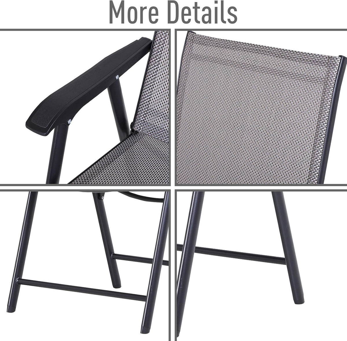 Folding Outdoor Patio Chairs Set of 4 R909