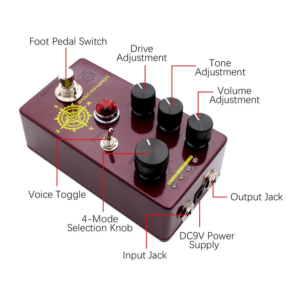 Compact Overdrive Guitar Effect Pedal F674