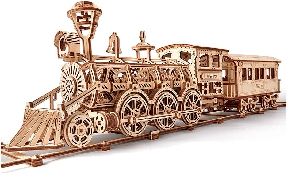 Wooden Toy Train Set with Railway 3D Wooden Puzzle Y212994
