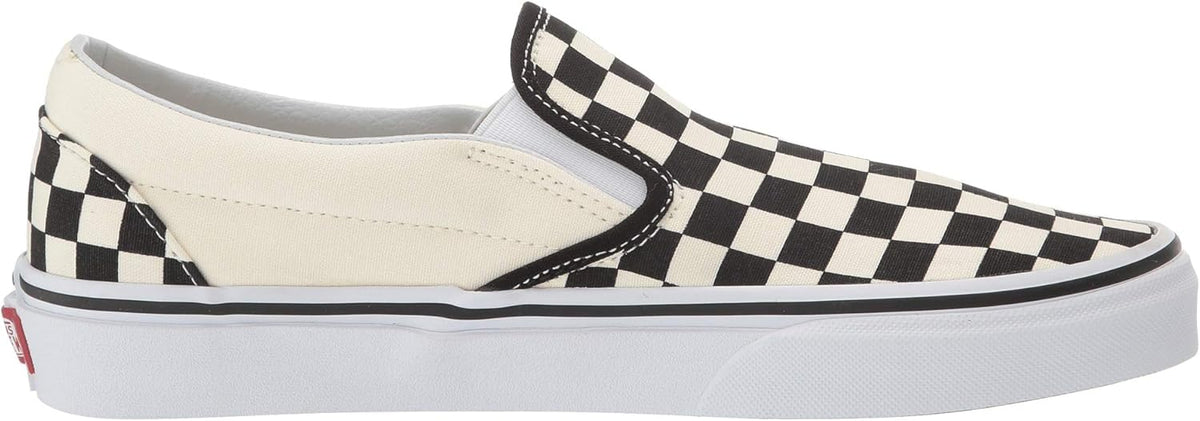 Checkerboard Black White Slip-On Shoes I580129