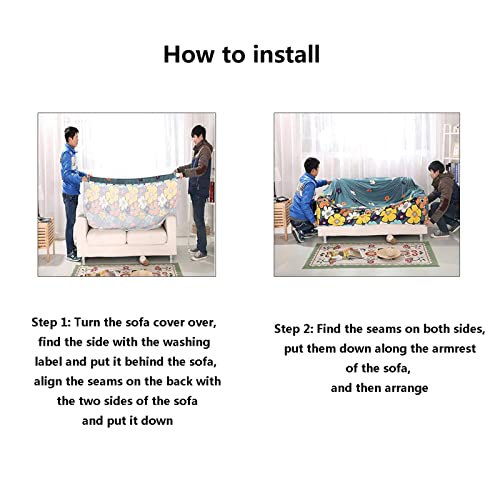 2Pcs L Shape Sectional Couch Covers X766