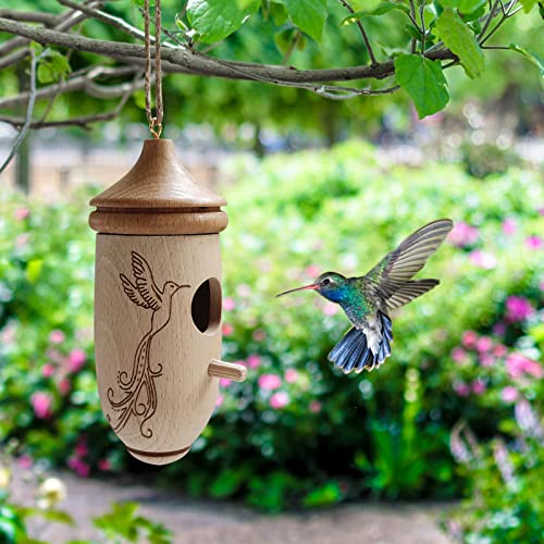 3pcs Hanging Wooden Hummingbird House J223
