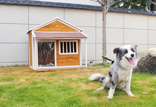 Brown Weatherproof Wooden Dog House D71069