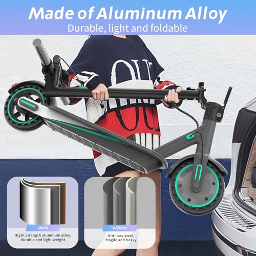 Electric Scooter with 8.5" Honeycomb Tire, Foldable Aluminum Alloy E-Scooter O178356