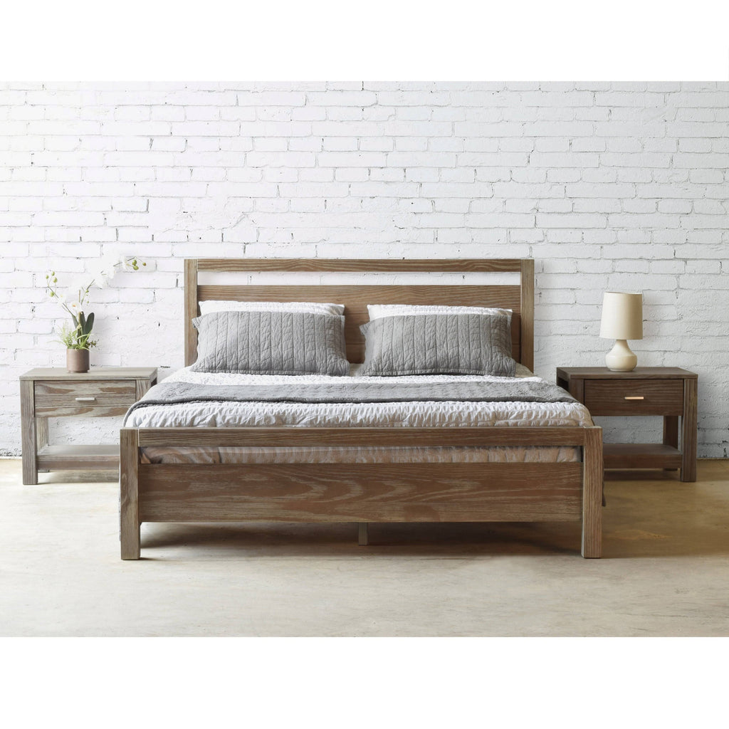 Queen Platform Bed Acacia A76958