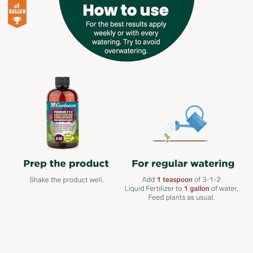 Organic Liquid Aloe Vera Plant Fertilizer 3-1-2 Concentrate 32oz H12913
