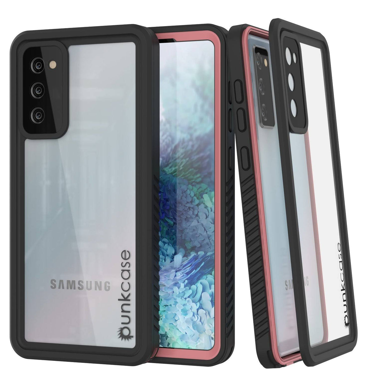 Water/Shock/Snowproof Slim Screen Protector Case Pink S7035
