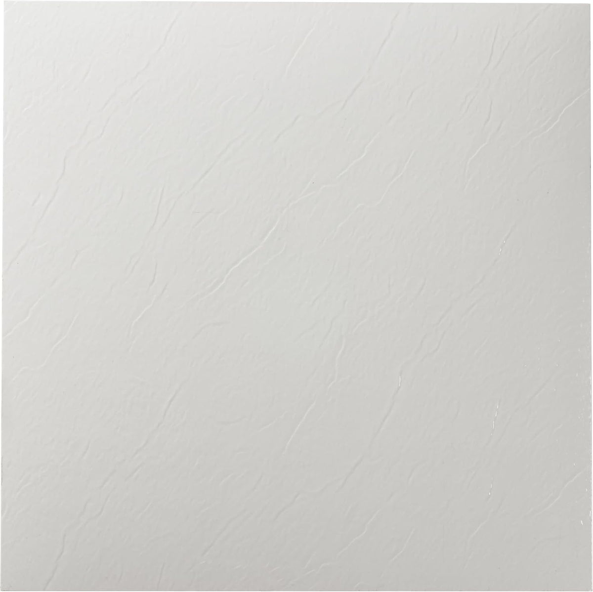 20 Tiles 12" x 12" White Slate Pattern Self Adhesive Vinyl Floor Tiles Q754