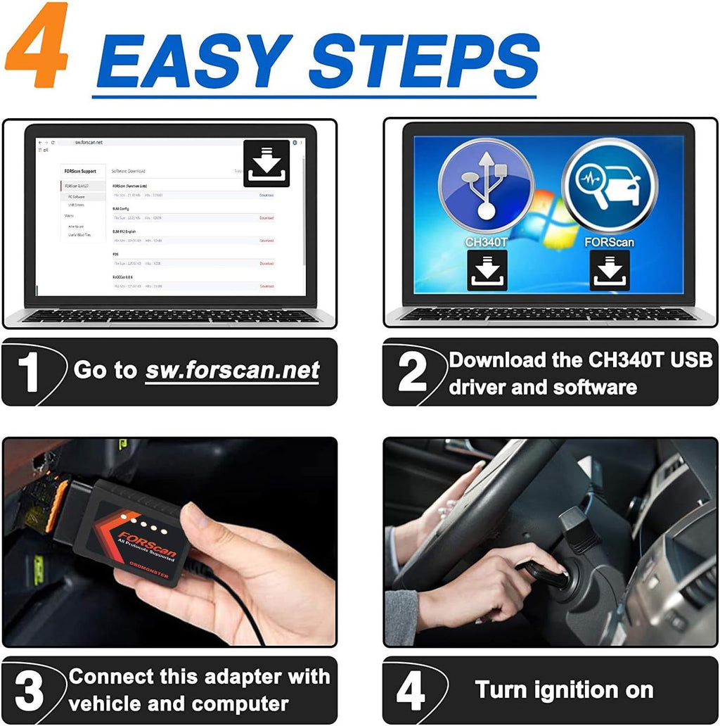 ELM327 OBD2 Adapter OBDII Diagnostic Scanner via USB X3248