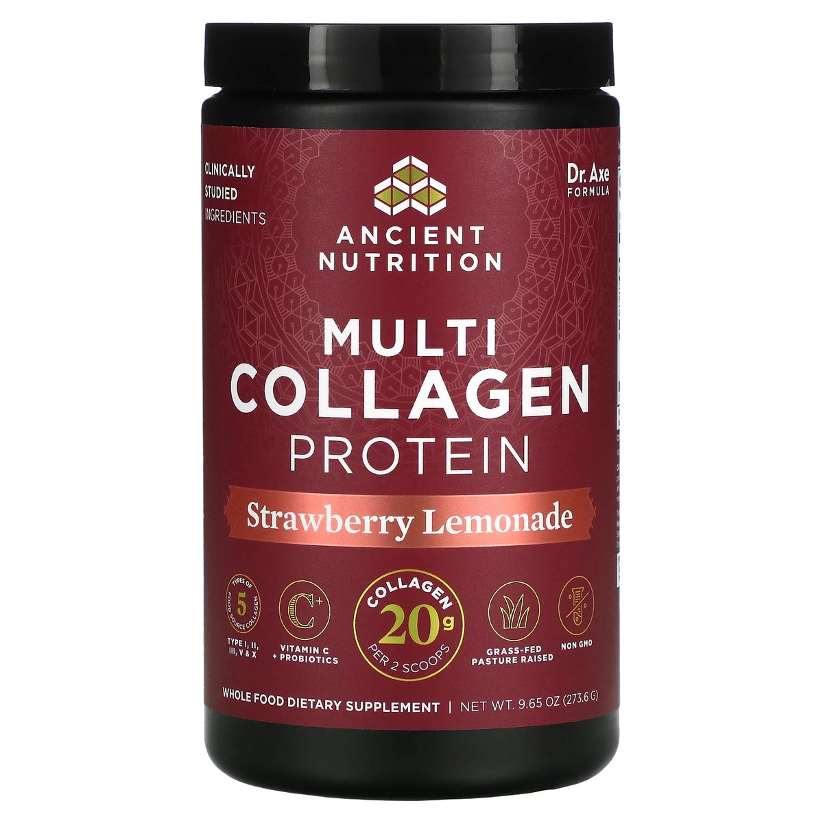 Multi Collagen Protein, Strawberry Lemonade, 9.65 oz D1903