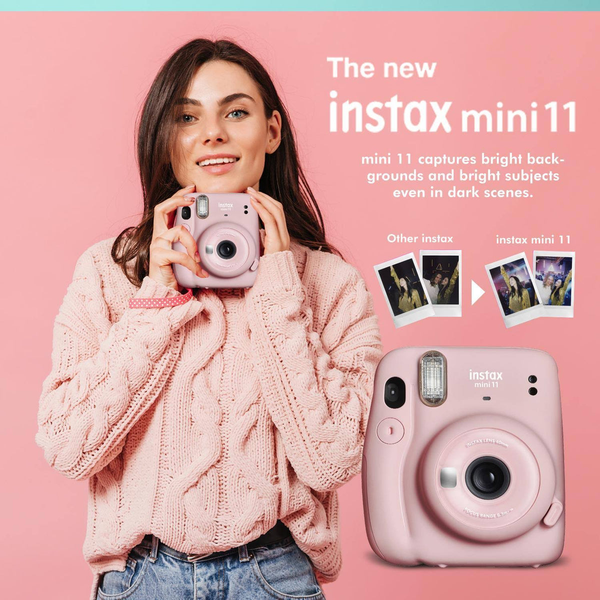 Blush Pink Instant Film Camera D27321