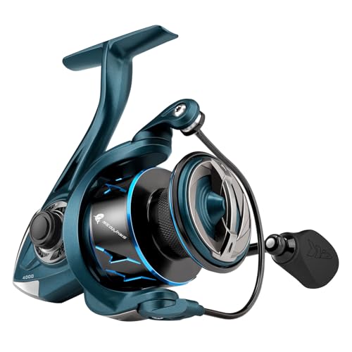 Spinning Fishing Reel with 39.5LBS Max Drag, 6.2:1/5.2:1 Gear Ratio, 10+1 Stainless BB P612