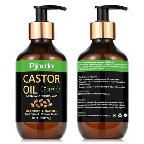 20 fl. oz Organic Cold Pressed Unrefined Pure Castor Oil S867