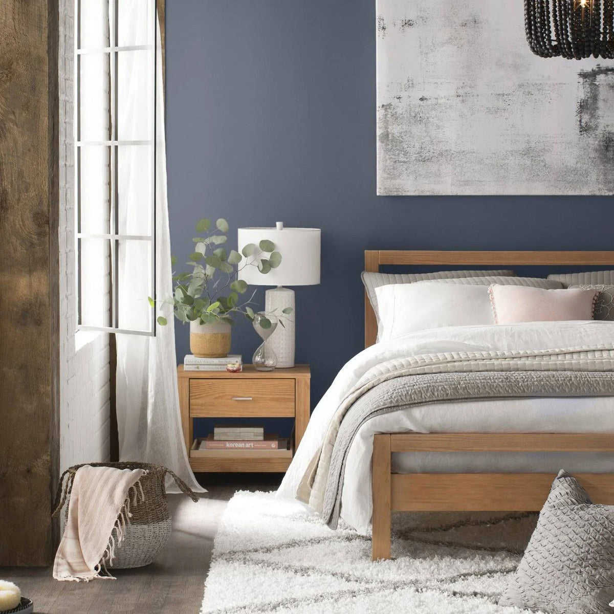 Queen Platform Bed Acacia A76958