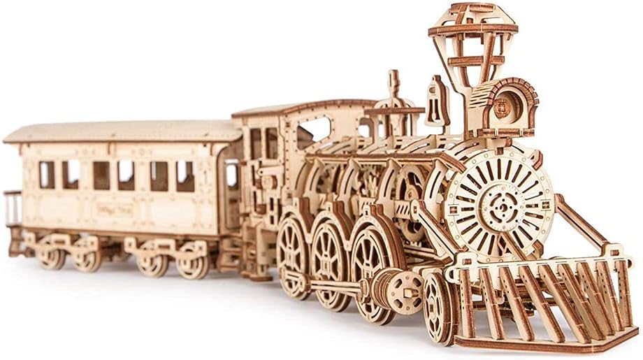 Wooden Toy Train Set with Railway 3D Wooden Puzzle Y212994