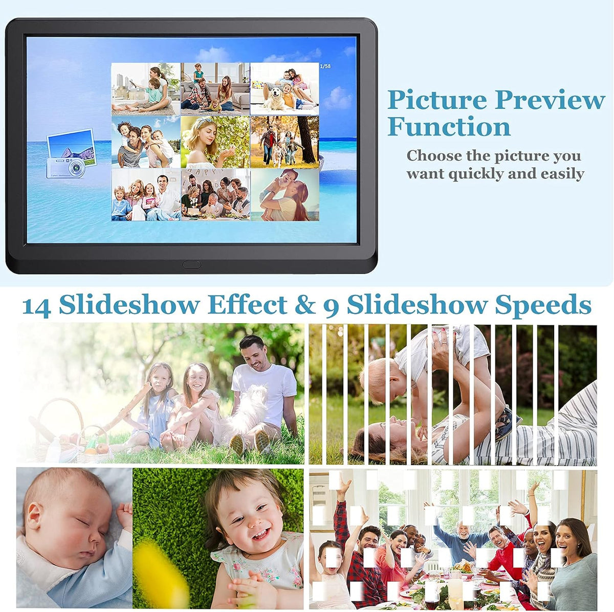 10.1 Inch 1920x1080 FHD IPS Digital Photo Frame N223608