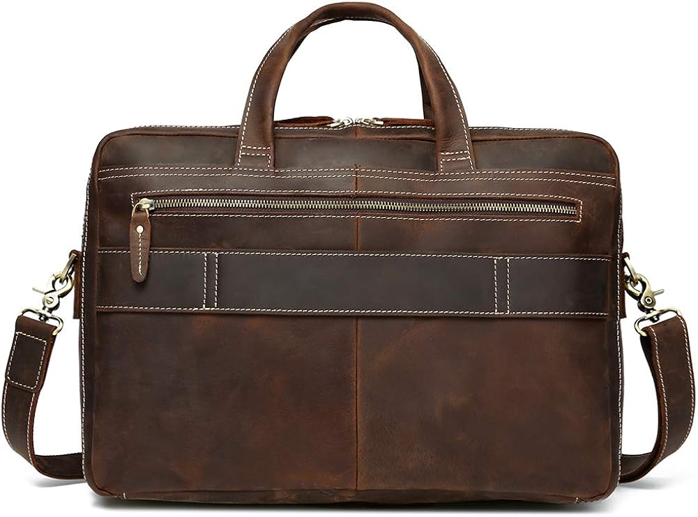 Vintage Genuine Leather 17 inch Laptop Briefcase B205824