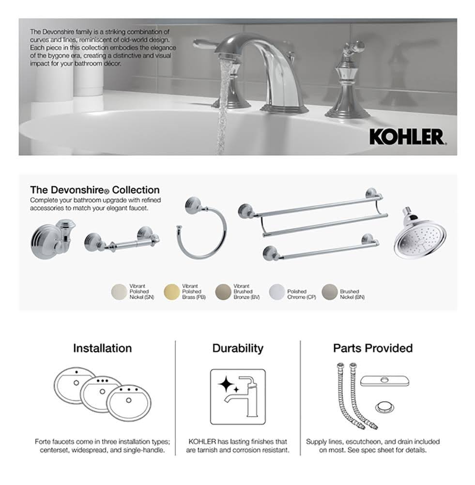 Polished Brass Bath and Shower Trim with Showerhead D378