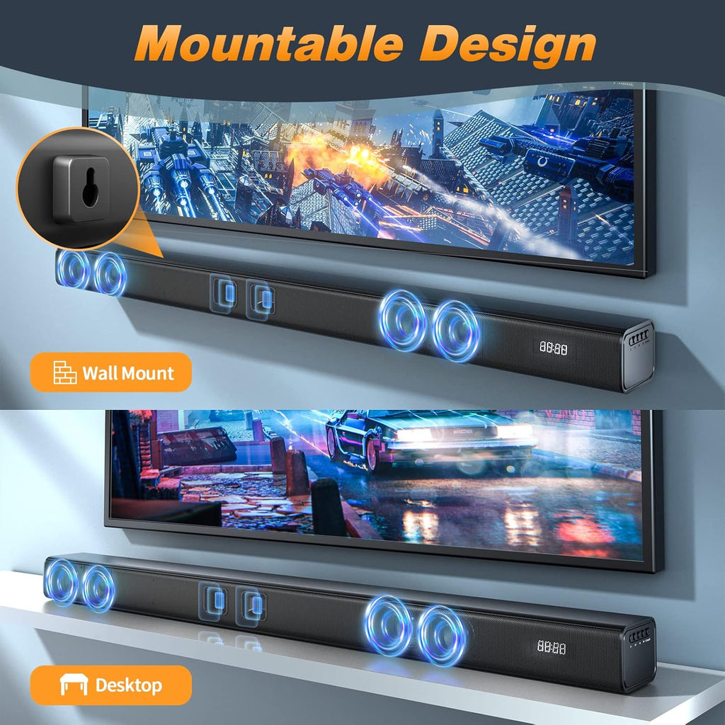 Soundbar 32 Inch with 3 Equalizer Modes, HDMI, Remote Control, 5.0 Bluetooth O1284