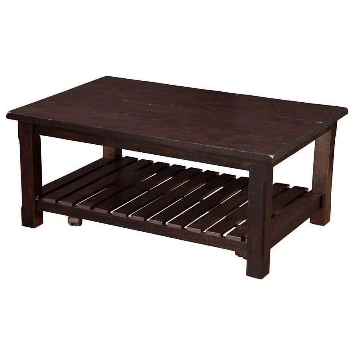 Espresso Coffee Table and Chairside Table Set C60338
