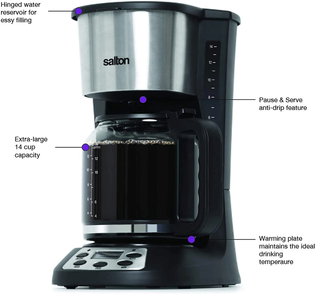 14 Cup Black Coffee Maker J686