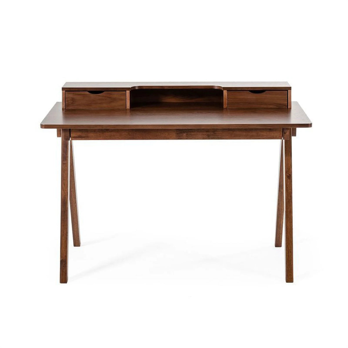 48" Rectangular Solid Wood Office Desk in Walnut O138958
