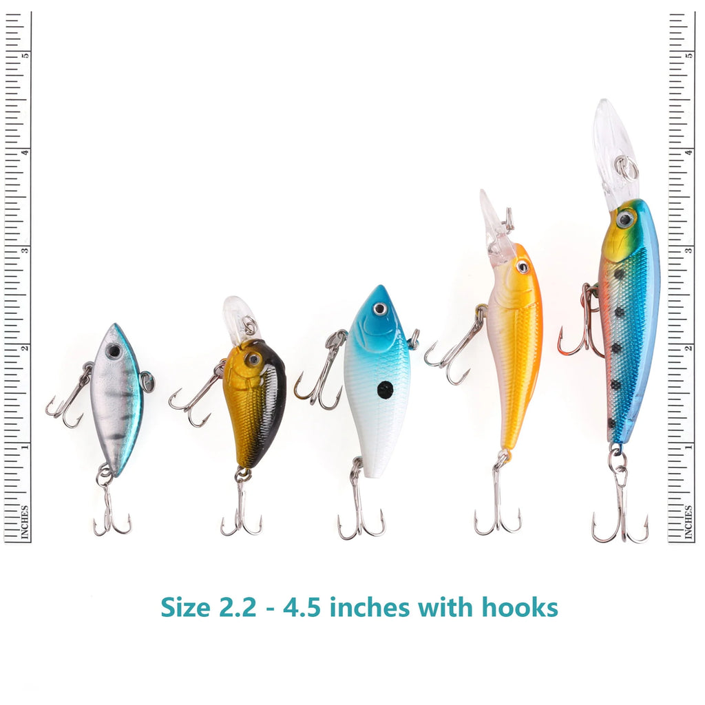 30 Topwater Fishing Lures with Hooks U586