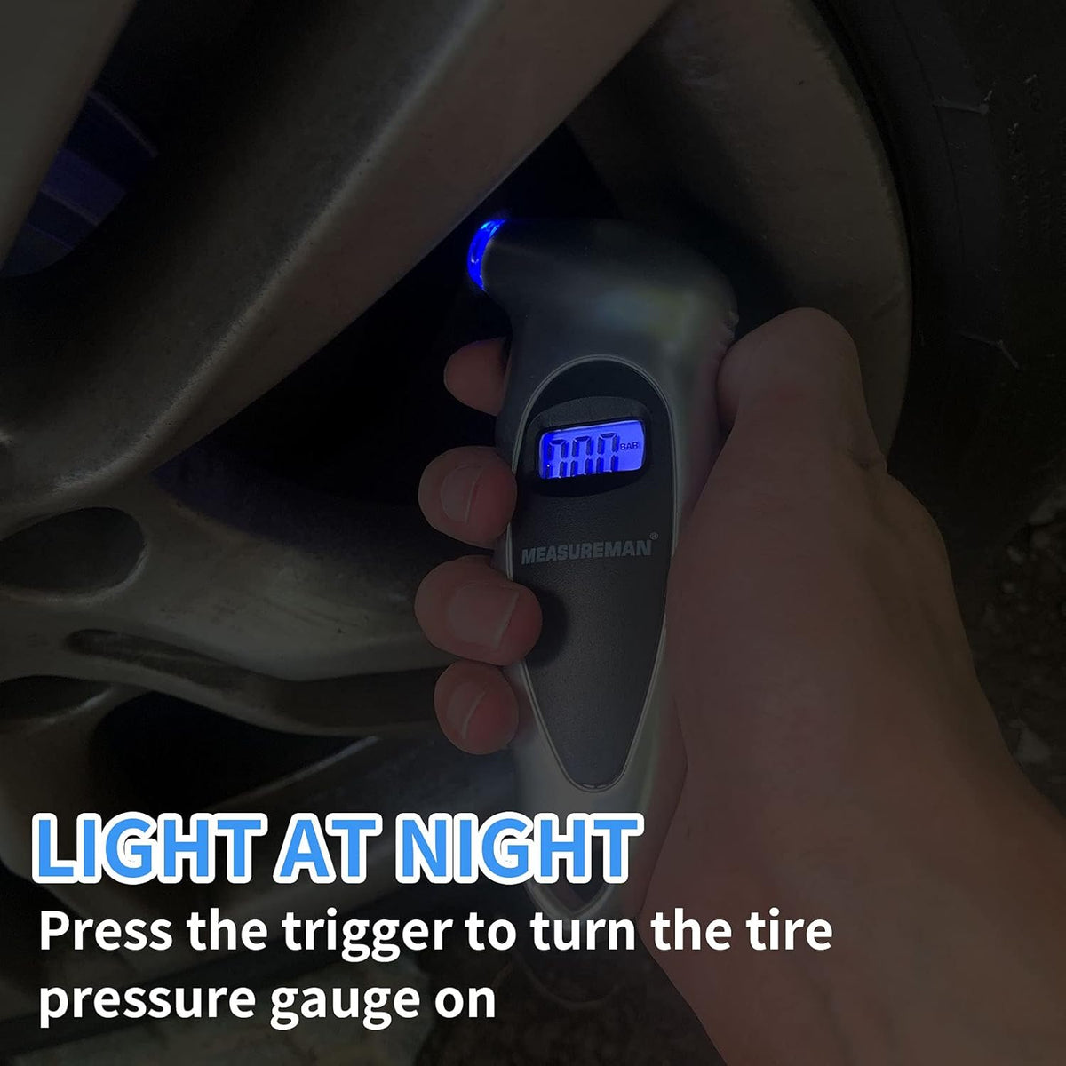 Digital Tire Pressure Gauge 0-150 PSI Blue 2 Pack K999