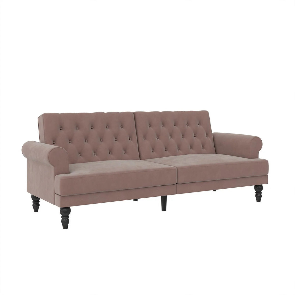 Blush Velvet Upholstered Futon P391