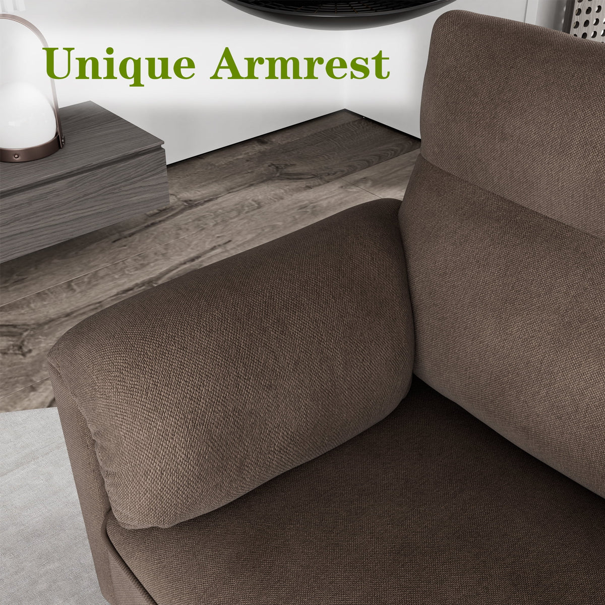 49'' Dark Gray Upholstered Loveseat Sofa with Wood Legs G847