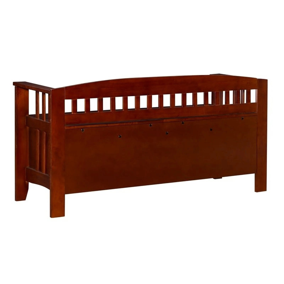 17" Split Seat Wood Storage Bench in Walnut Brown V992113