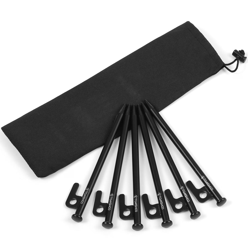 6PCS Heavy Duty Steel Tent Pegs, 8 Inch /12 Inch G32696
