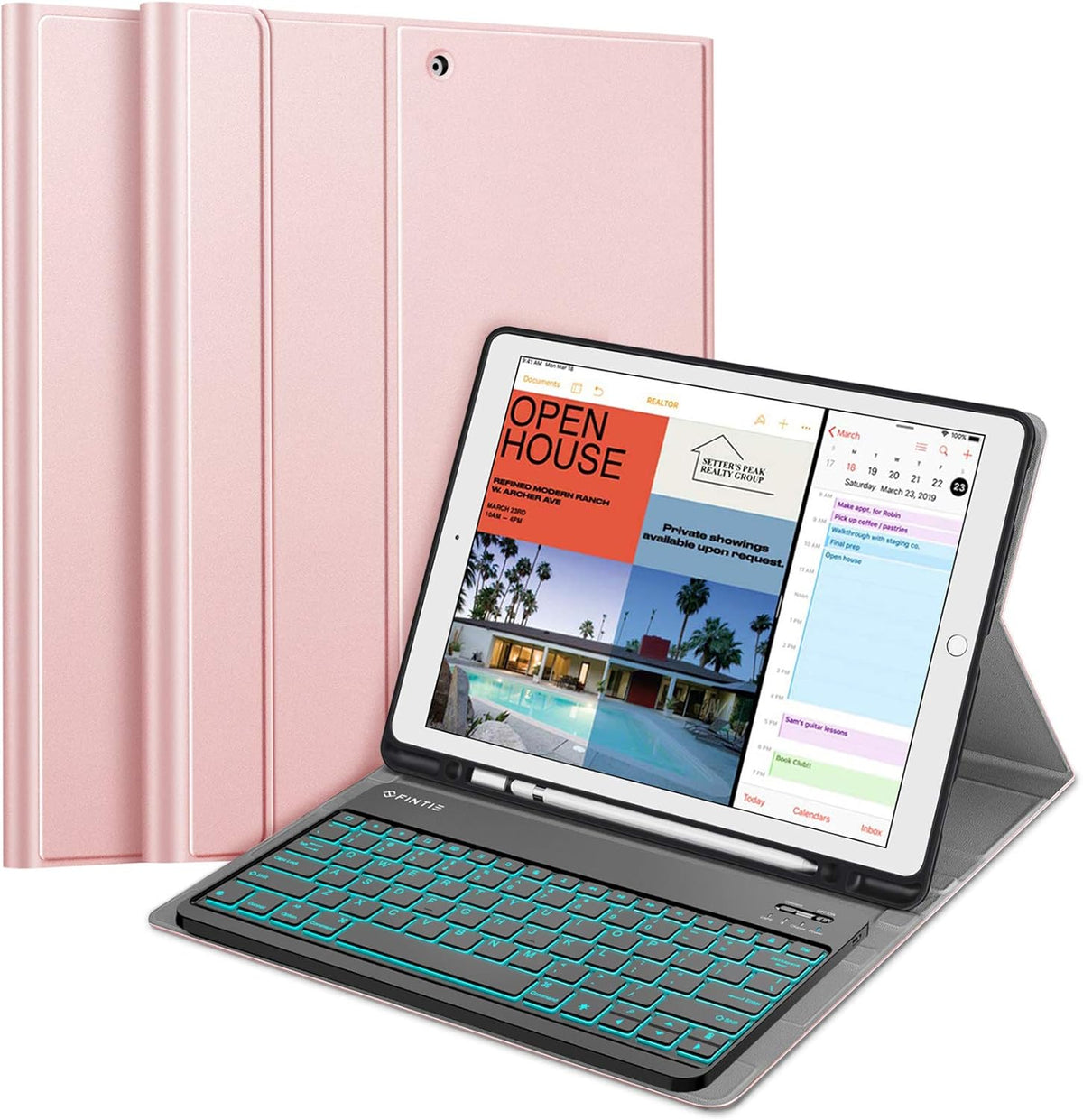 Black Bluetooth Keyboard Case for iPad Pro 12.9-inch P331