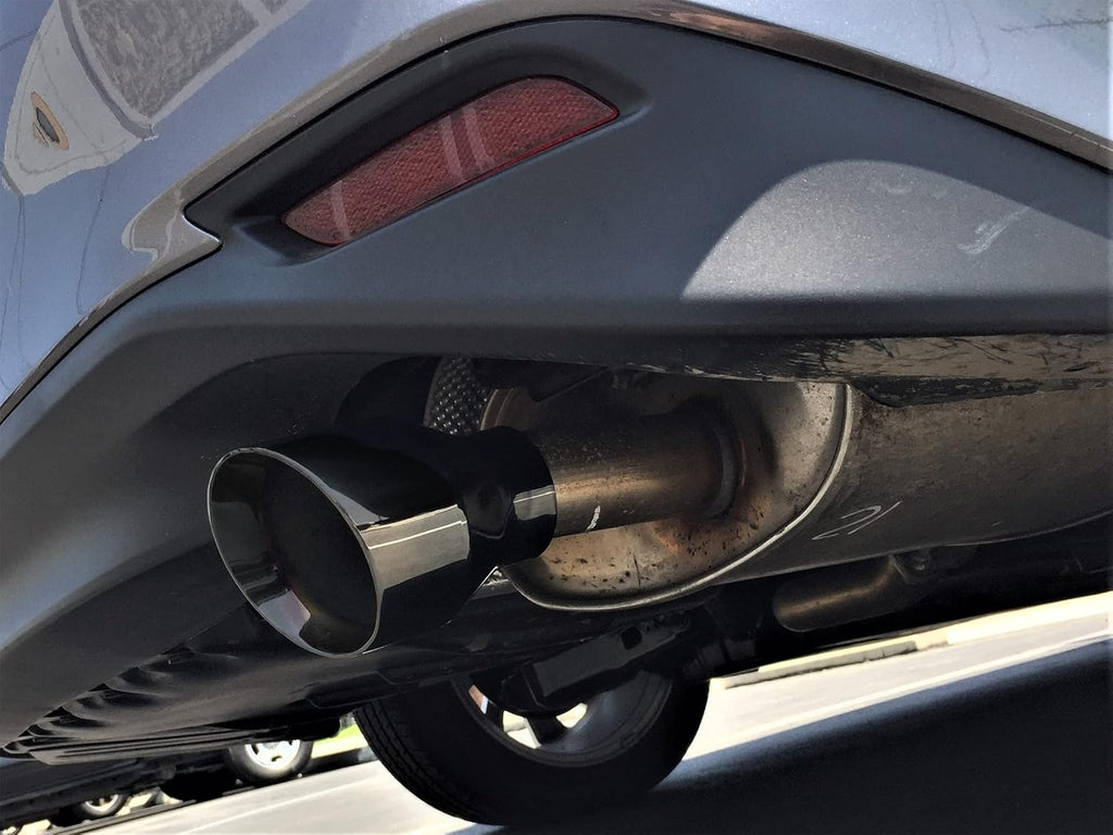 2.25 inch Inlet to 4 inch Outlet Stainless Steel Double Wall Black Chrome Weld-on Exhaust Tip 2 Pack Q36943